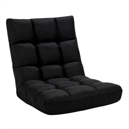 Adjustable Floor Gaming Sofa Chair 14-Position Cushioned Folding - Dreamadeus