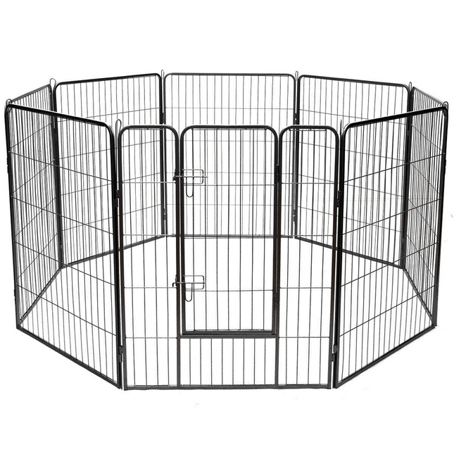 Dreamade 8 Panel Pet Playpen with Door, Foldable Dog Exercise Pen (40")