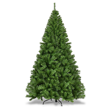Dreamade Artificial Christmas Tree, Unlit Premium Hinged Spruce Xmas Tree with Solid Metal Stand, for Outdoor and Indoor Decor - DreamadeUS