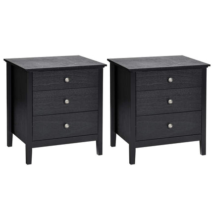 Dreamade Nightstand with Drawers Solid Structure Side Table for Storage Bedroom