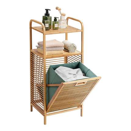 Bamboo Freestanding Clothes Basket - Dreamadeus