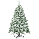 Dreamade 4.5FT Snow Flocked Christmas Tree, Artificial Hinged Pine Tree with Premium PVC Needles & Solid Foldable Metal Stand - DreamadeUS