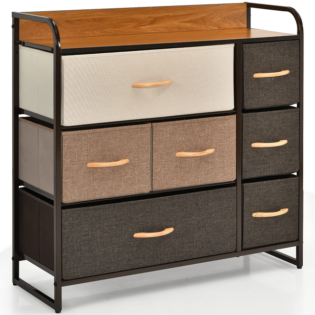 Dreamade 7 Drawer Dresser Storage Tower with Fold-able Fabric Drawers