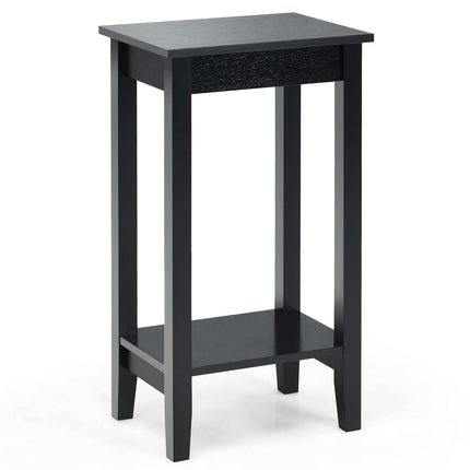 Dreamade 2-Tier End Table Tall Nightstand, Simple Design Sofa Bedside Table