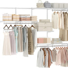 Dreamade Closet Organizer System 4-8 FT Wall-Mounted Closet Shelves and Rod