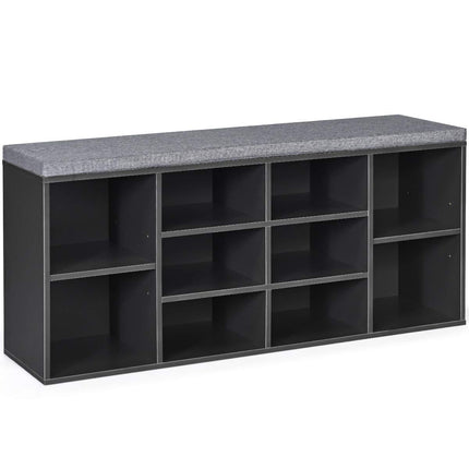 Dreamade Shoe Storage Bench with Cushion, Entryway Shoe Rack Bench