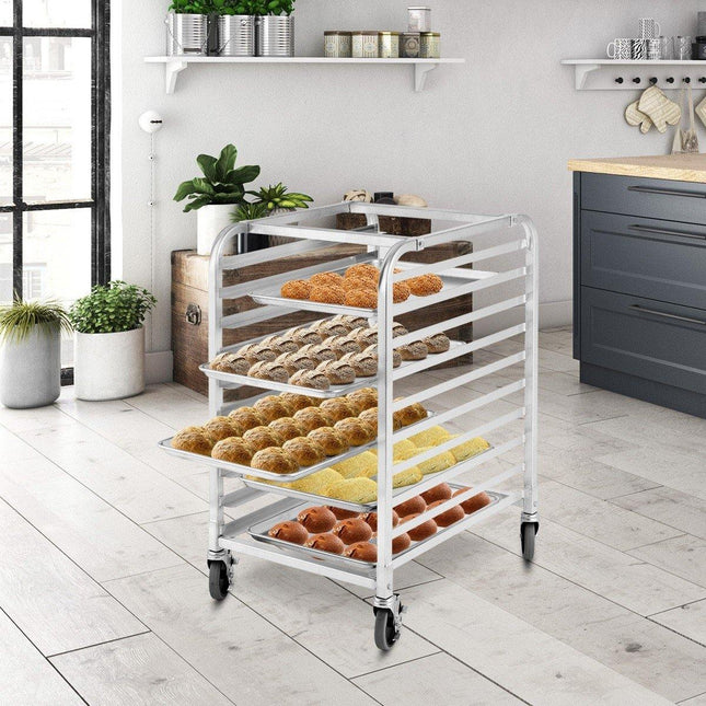 10 Tier Aluminum Bakery Rack Home Commercial Kitchen Bun Pan - Dreamadeus