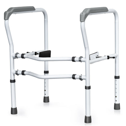 Toilet Safety Rail Free Standing Safety Assist Frame W/ 360 degree Rotatable Clip