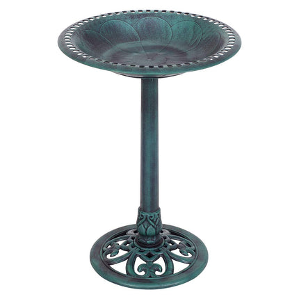 Dreamade 28 Inch Height Pedestal Bird Bath Feeder Freestanding Antique Outdoor Garden Yard Patio Decor