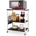 Dreamade Kitchen Baker's Rack 3-Tier Microwave Cart on Wheels