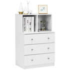 Dresser with 3 Drawers and 2 Cubbies Functional Organizer