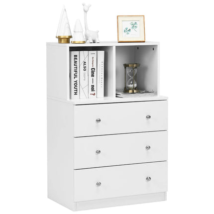 Dresser with 3 Drawers and 2 Cubbies Functional Organizer