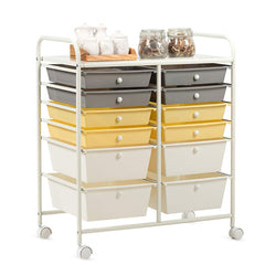 Dreamade 12 Drawer Rolling Storage Cart