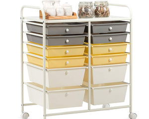 Dreamade 12 Drawer Rolling Storage Cart