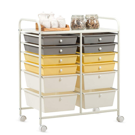Dreamade 12 Drawer Rolling Storage Cart