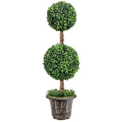 3 Ft /4 Ft Artificial Boxwood Topiary Tree, Fake Greenery Plants Ball Tree - DreamadeUS
