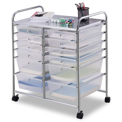 Dreamade 12 Drawer Rolling Storage Cart