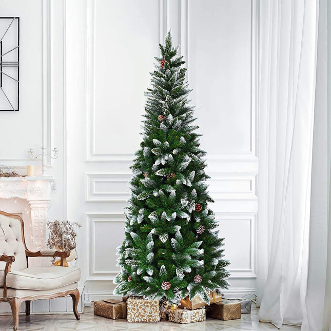 5ft, 6FT 7.5FT Artificial Pencil Christmas Tree - DreamadeUS