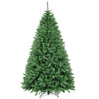 9ft Artificial Douglas Christmas Tree, Unlit Hinged Pine Tree, with 3594 Branch Tips and Solid Metal Stand - DreamadeUS