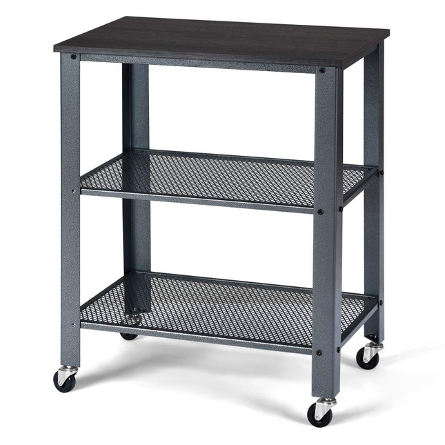 Dreamade 3-Tier Microwave Cart Wooden