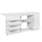 Dreamade Folding Sewing Cabinet with 3 Storage Bins