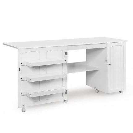 Dreamade Folding Sewing Cabinet with 3 Storage Bins