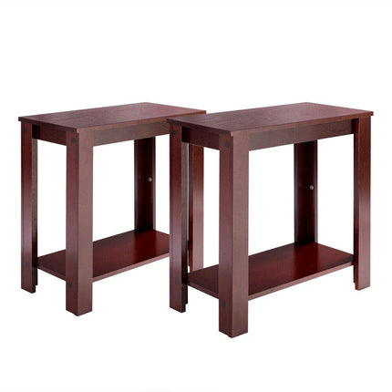 Dreamade Chairside Table Nightstand W/Shelf Telephone Table Coffee Bedside Sofa Table