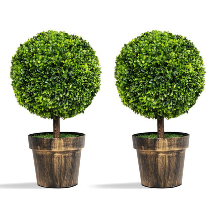 22" Artificial Ball Shaped Tree, Boxwood Tabletop Plant - DreamadeUS