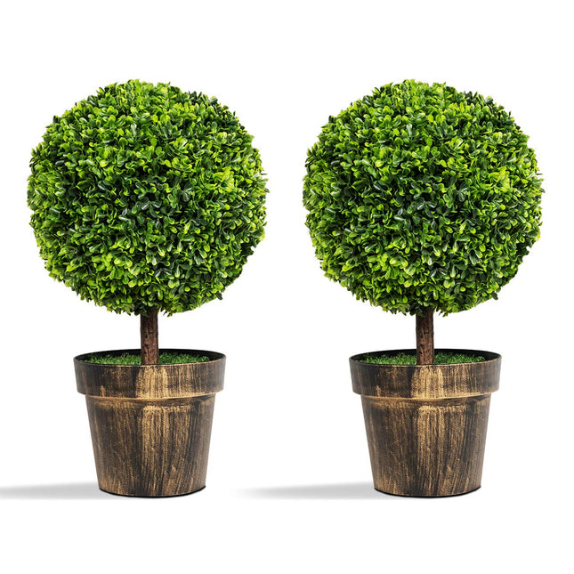 22" Artificial Ball Shaped Tree, Boxwood Tabletop Plant - DreamadeUS