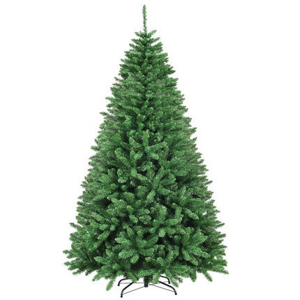 Artificial Douglas Christmas Tree, 7.5 Unlit Hinged Pine Tree with 2254 Branch Tips and Solid Metal Stand - DreamadeUS