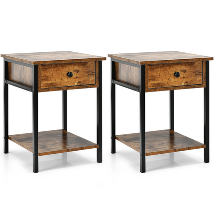 Dreamade Easy Assembly Sofa Side Table