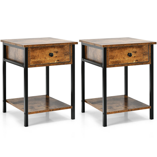 Dreamade Easy Assembly Sofa Side Table