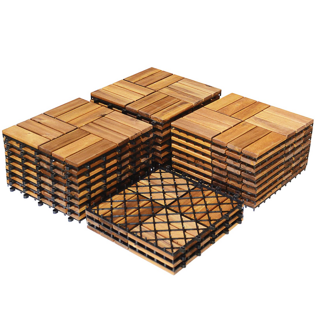 27 PCS Interlocking Patio Deck Tiles - Dreamade
