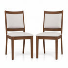 Dreamade Upholstered Dining Chairs Set of 2/4, Modern Farmhouse Kitchen Chairs w/Padded Backrest & Cushioned Seat, Rubber Wood Frame