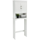 Dreamade Over The Toilet Bathroom Space Saver Free Standing Toilet Rack with Adjustable Inner Shelf