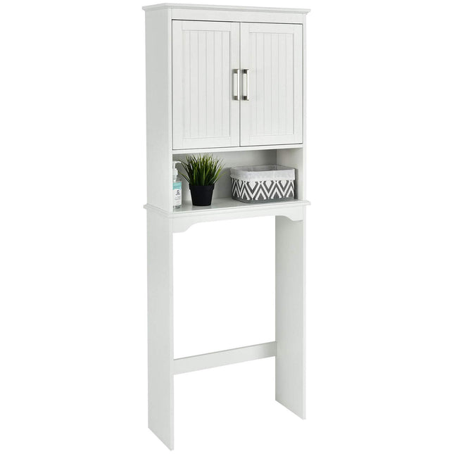 Dreamade Over The Toilet Bathroom Space Saver Free Standing Toilet Rack with Adjustable Inner Shelf