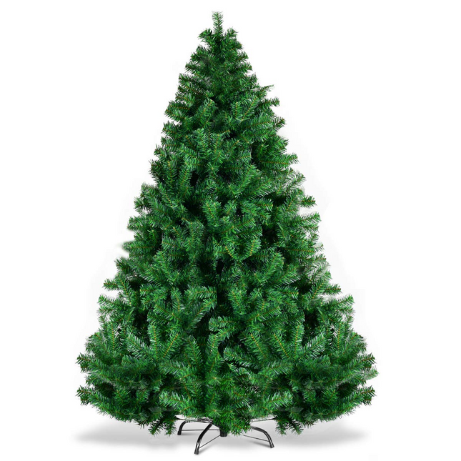 Dreamade Artificial Christmas Tree, Unlit Premium Hinged Spruce Xmas Tree with Solid Metal Stand, for Outdoor and Indoor Decor - DreamadeUS