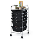 6 Storage Drawer Cart Rolling Organizer Cart, Black - Dreamade
