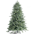 Dreamade 8ft Artificial Christmas Tree, Unlit Hinged Xmas Spruce Tree w/ 1658 Mixed PE & PVC Branch Tips - DreamadeUS