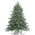 Dreamade Artificial Christmas Tree, Metal Stand, Wintry Indoor Decoration for Holiday Festival - DreamadeUS