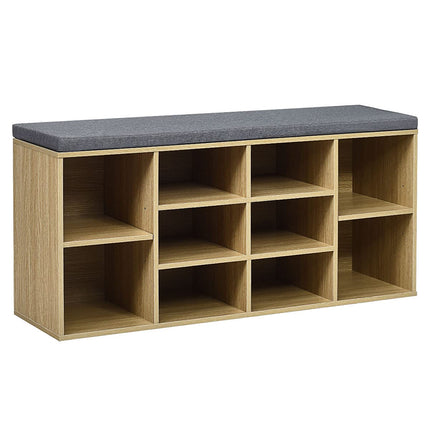 Dreamade Shoe Storage Bench with Cushion, Entryway Shoe Rack Bench