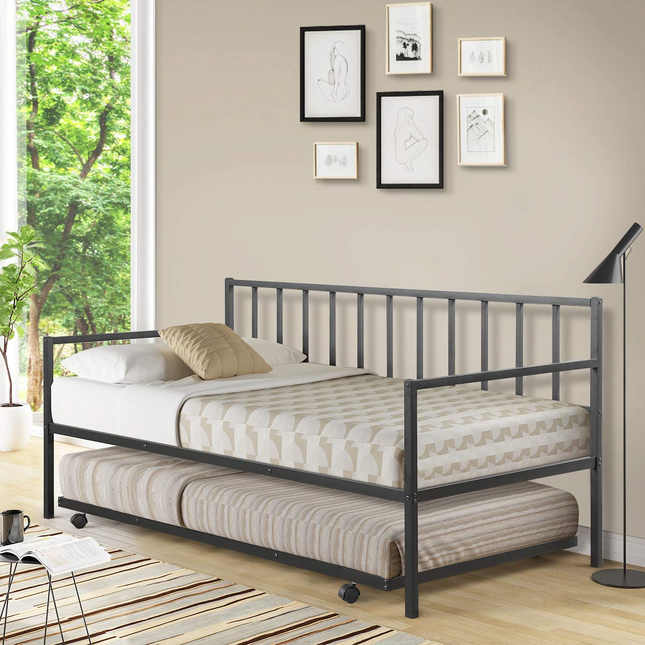 Dreamade Twin Size Daybed and Trundle Frame Set