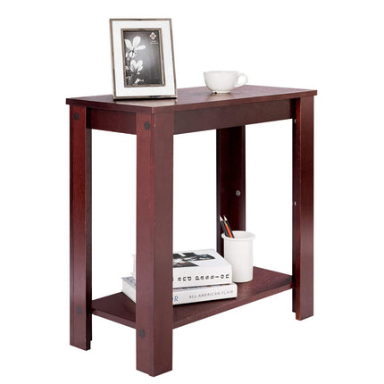 Dreamade Chairside Table Nightstand W/Shelf Telephone Table Coffee Bedside Sofa Table