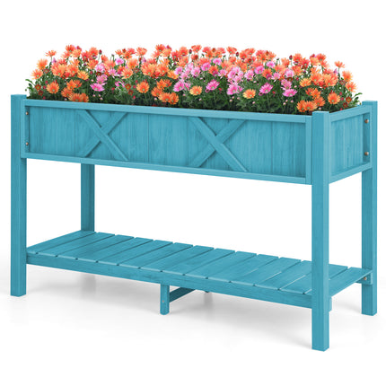 DREAMADE Raised Garden Bed with Legs, 47" x 18" x 29" Planter Box, Blue