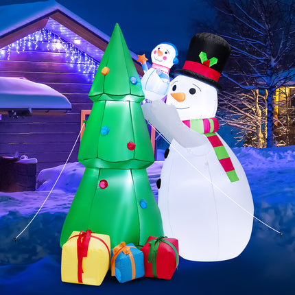 DREAMADE 6 FT Christmas Decoration, Inflatable Christmas Tree with Snowmen