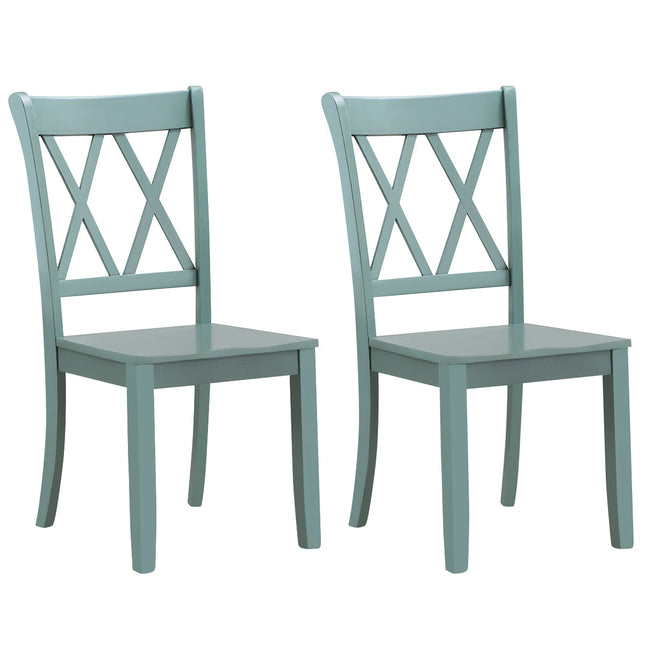 Dreamade Rubber Wood Dining Room Side Chair