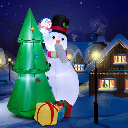 DREAMADE 6 FT Christmas Decoration, Inflatable Christmas Tree with Snowmen