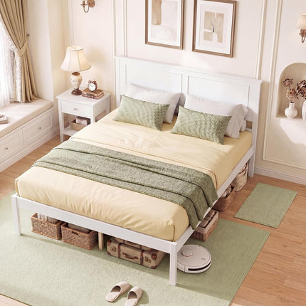 Dreamade Wood Queen/Full/Twin Size Bed Frame with Wooden Slat Support