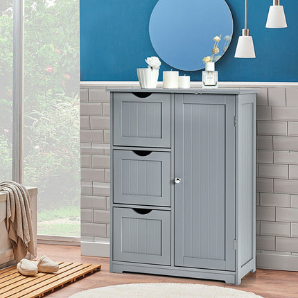 Bathroom Floor Cabinet, Wooden Storage Cabinet - Dreamadeus