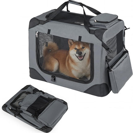 Dreamade Folding Soft Dog Crate with 5-Sided Mesh